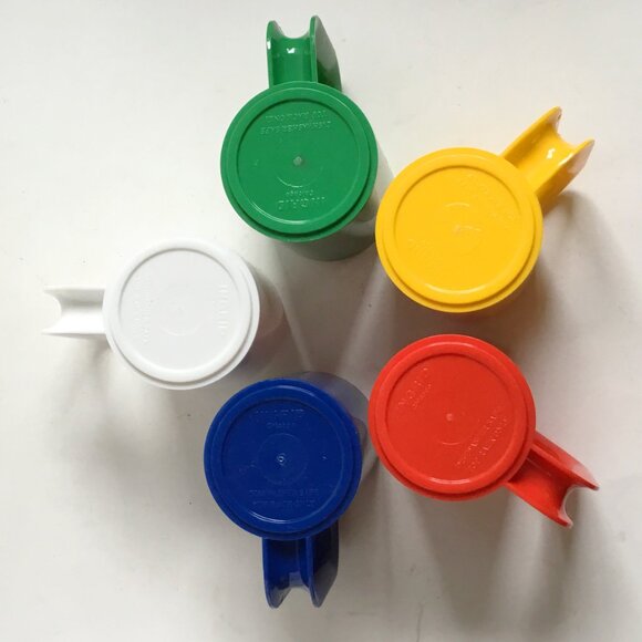 Mid-Century Space Age Ingrid Chicago Multicolor Stacking Picnic Cups Set of 5 - Picture 10 of 15